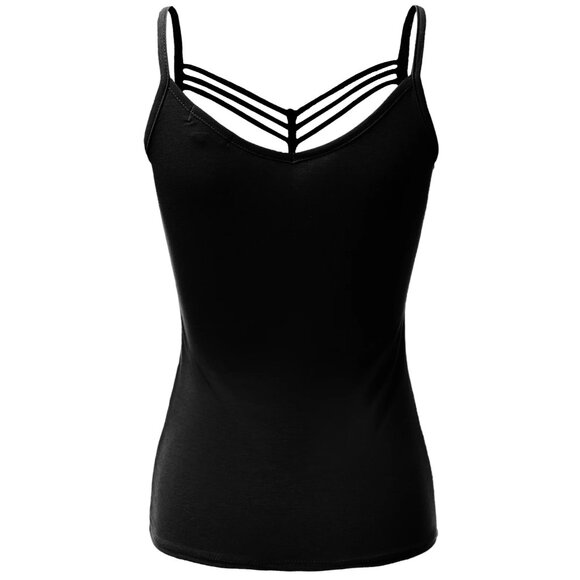 H2H Plus Size Black Strappy Cami Top 3XL - Picture 1 of 6